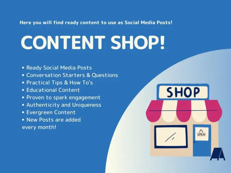 content creation shop for social media content and posts